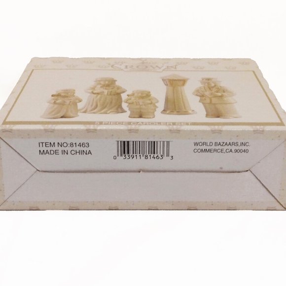 Vintage World Bazaars-Crown Accents 5 Piece Caroler Porcelain Set with Box - Picture 15 of 15
